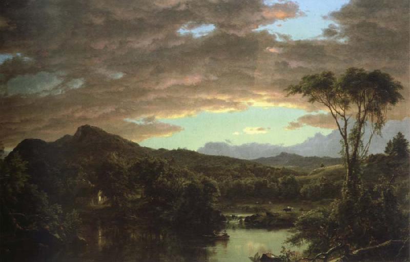 Frederic Edwin Church a country home oil painting image